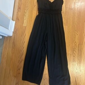 Altar'd State Black Wide-Leg Jumpsuit with Sweetheart Neckline